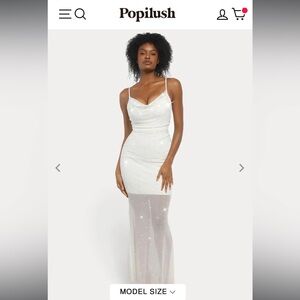 Sparkly White Maxi Dress